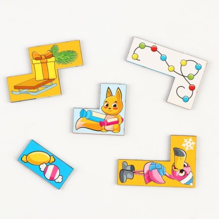 Wooden Tetris "New Year! Favorite holiday "-6
