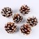 Decorative decoration "Set of cones" 6 pcs., 17 × 11 × 6 cm
