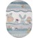 Oval Merinos Sofit carpet, size 200x300 cm, color Light Cream