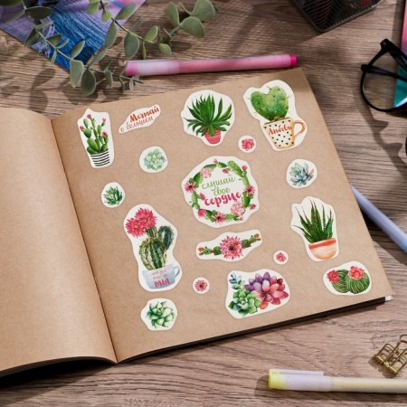 Paper stickers “Listen to your heart”, 14 × 21 cm-2