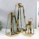 Summary Metal "Pyramid" set 3 pcs gold 22x11x53, 17x8.5x38, 12x8x23 cm