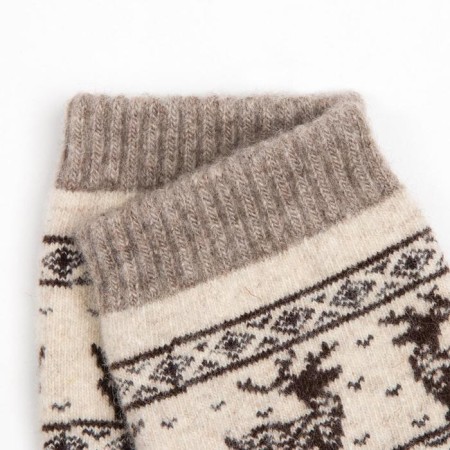 Women's socks from the Mongolian wool "deer", gray color, size 23 (34-36)-1