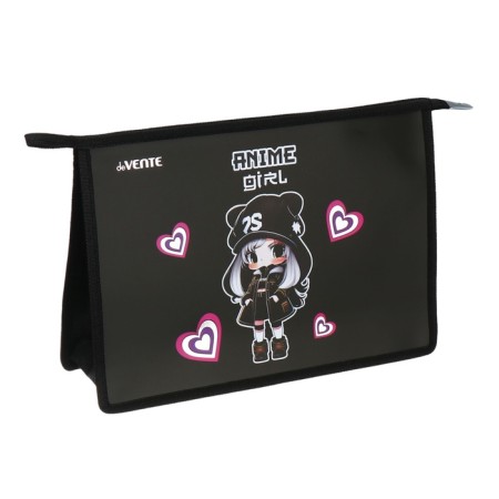 A4, 330 x 230 x 100 mm (extra-capacity), zipper on the top, plastic, de Vente Anime Girl.-1