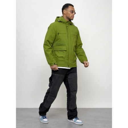 Sports male jacket, size 48, green color-2