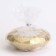 Candle "Complete" in a candlestick with faces of gypsum large, 10.5x3cm, gold