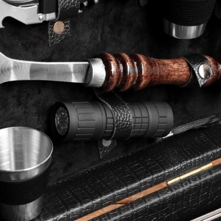 Set with skewers Gift "Tiger" No. 25, in the case of eco-leather-9