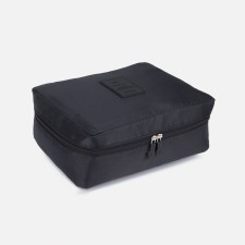 Cosmetic bag with lightning, black color
