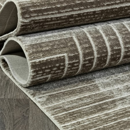 Rectangular carpet Valentis sirocco, size 80x150 cm, color Brown/Beige-3
