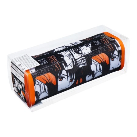 Penal soft, 1 compartment, quadro, 70 x 200 mm, Hatber "Anime" silicone+textiles, black/orange npn_722261-4