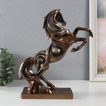Souvenir Polystone "Stallion on the Hids" copper 25x9.7x29.9 cm-3