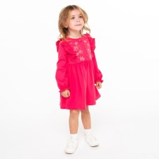 Dress for girls, raspberry color, height 134 cm