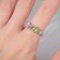 The ring "brightness" of crystals, the color is pink green in silver, dimensionless