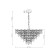 Suspended lamp 60W, 12khe14, 38x63 cm, chrome