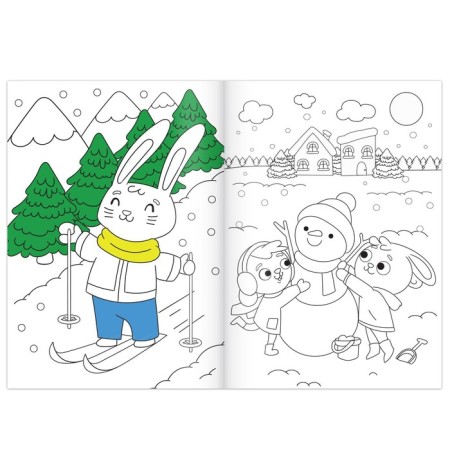 A set of New Year's coloring “And here is a holiday!”, 4 pcs. 12 p.-1