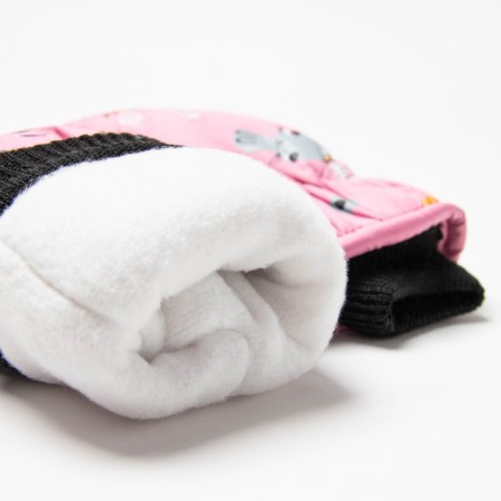 Mittens for children, pink color, size 15 (7-8 years)-2