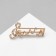 Brooch "Notes", white color in gold