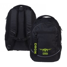 Youth backpack 42 x 30 x 20 cm, ergonomic back, Hatber Street, Drone, NRK_90130