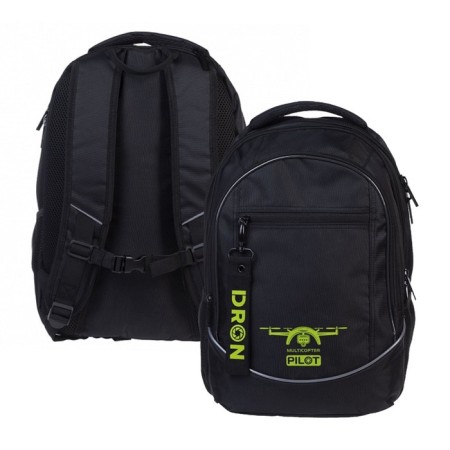Youth backpack 42 x 30 x 20 cm, ergonomic back, Hatber Street, Drone, NRK_90130