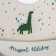 Blory for feeding "dinosaurus" silicone with pocket, gray color