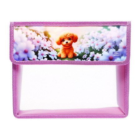 A5 notebook folder (230 x 190 x 50 mm), with Velcro valve, plastic/textiles, calligrata, "fluffist"-1
