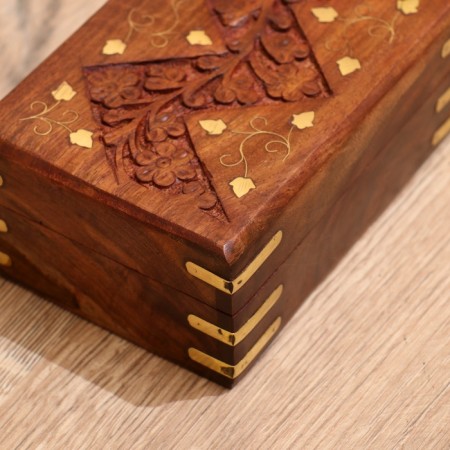 Casket "Wave" wood 15x10x6 cm-3