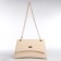 Women's bag made of artificial leather with a valve, 26x16x9 cm, beige color