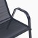 Set of garden furniture: table + 4 stools, textile, black, maximum load 120 kg