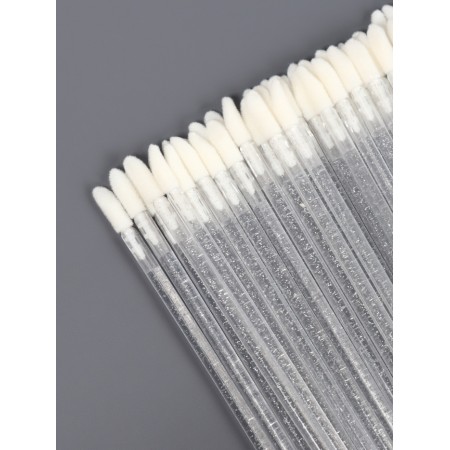 Applicators for lipstick and shine, set - 50 pcs, 9 cm, white color-3