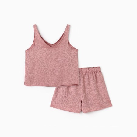 Female pajamas (T -shirt and shorts) Kaftan p. 44-46 dark pink-4