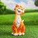 Garden figure "Funny red cat" 11x14x25cm