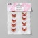 Knitted elements "Double butterflies", 5 × 4 cm, 10 pcs, red/white color