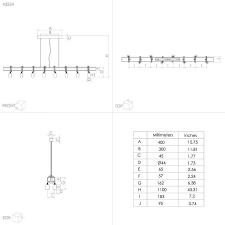 TowNSHEND 8X60W chandelier E27-3