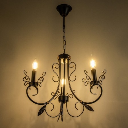 Ariel chandelier 3xe14 40W black and gold 58x58x40.5-100 cm Bayerlux-2