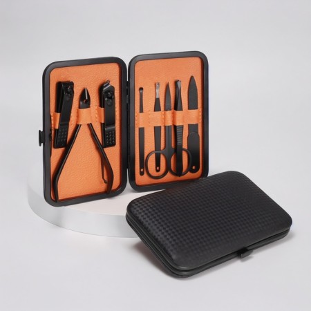 Manicure set, 8 items, in case, black color-2