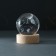 Souvenir Glass backlight "Ball. Butterfly" d = 6 cm stand wood, usb