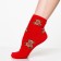 Winter women's socks "bears", red color, size 23-25 ​​(37-40)