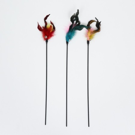 Teaser "feather" with a bell, 65 cm, mix of flowers-5