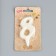 Candle for Cake "Oval" Number "8", large, pearl, 5.5 cm