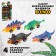 Set of inertial machines Dino, 4 pieces