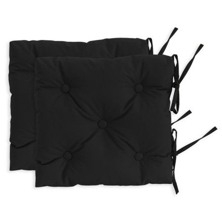 Pillow for a chair escar, size 40x40 cm, 2 pcs, black color