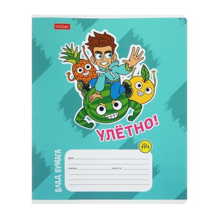 Notebook 12 sheets in the "Vlad A4" line, cover coated cardboard, offset block 65g/m2, 5v mix-3