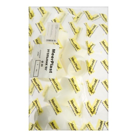 MEERPLAST square, polypropylene, 40 mm, 90 °, white-2