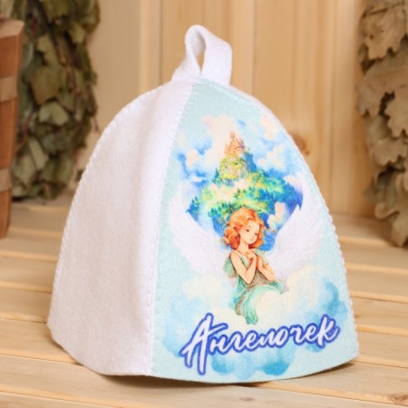 Bath cap with a children's print "Angel"