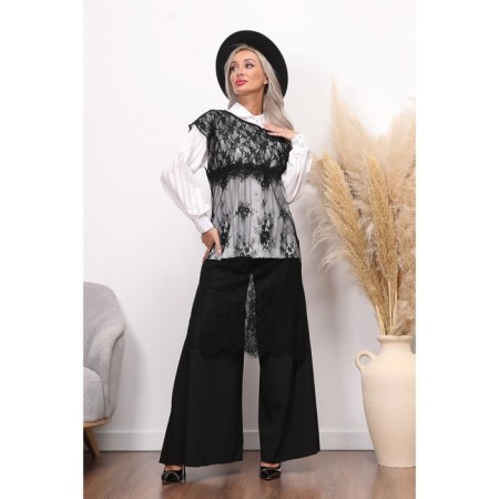 Women's tunic, size 44, black color-4
