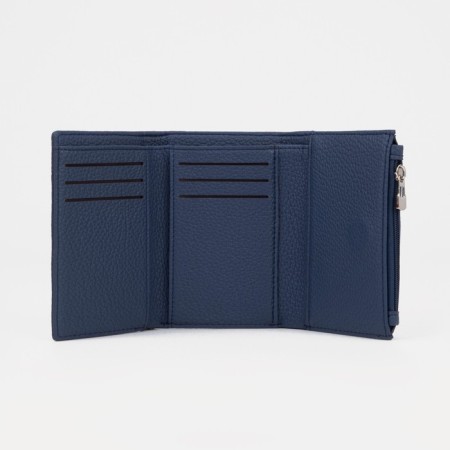 Women's wallet on magnet, blue color-2