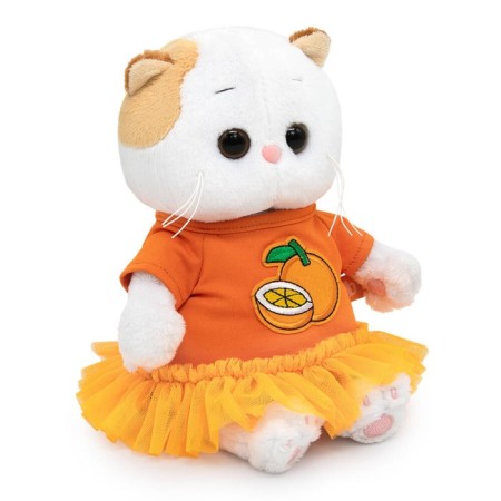 Soft toy "Lee Baby", in a dress with orange, 20 cm-1