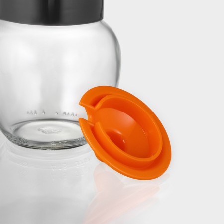Glass Bank for bulk products, 350 ml, with a chick lid-2