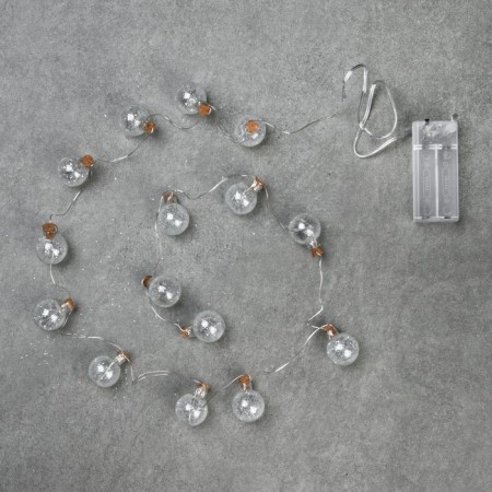 Garland “thread” 1.6 m with nozzles “balls with white confetti”, IP20, silver thread, 15 LED, white glow, AAX2-2