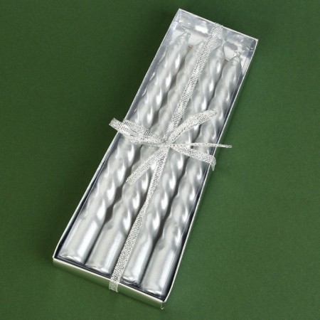 New Year's candles twisted “believe in a dream”, without aroma, set 4 pcs, height 15 cm-4