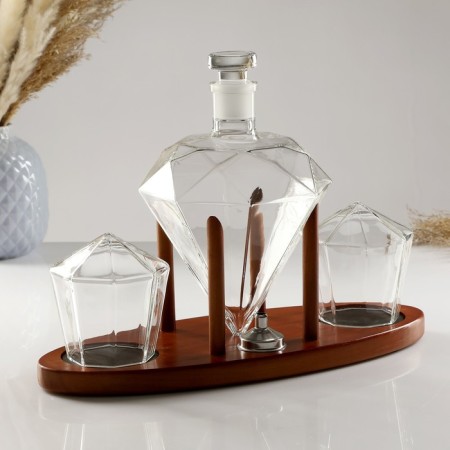 Mini -bar Rubin, on a stand, skeleton - 880 ml, glasses - 200 ml, 32.5 x 13 x 23.5 cm-1